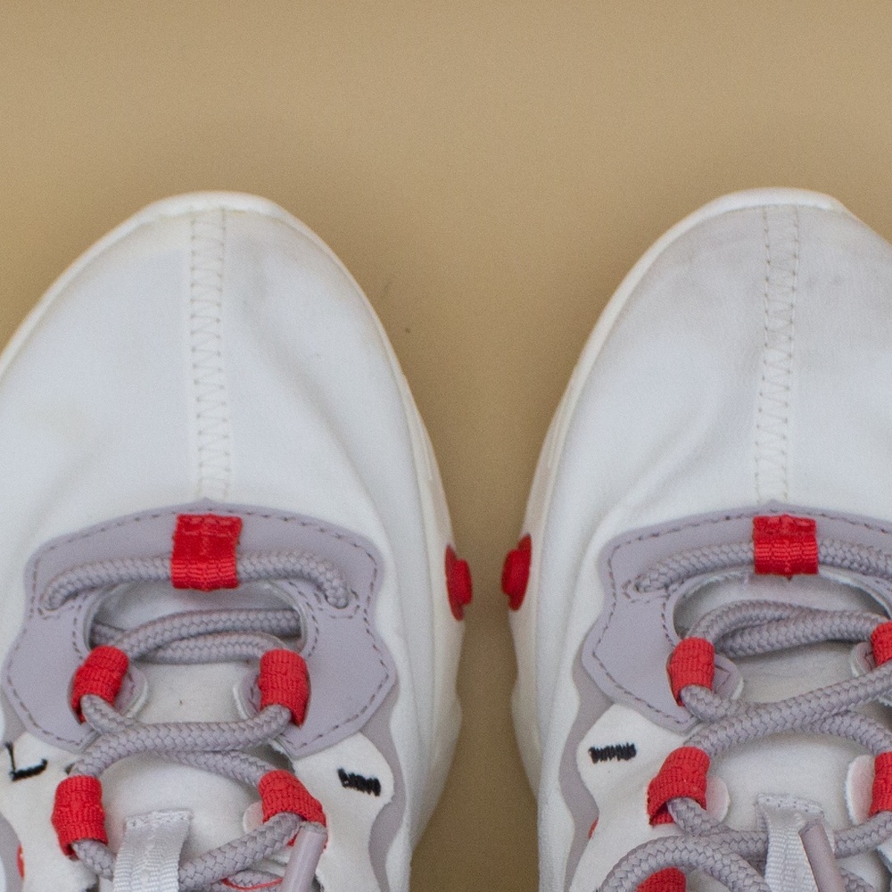 Nike React Element 55 Sail Phantom Red Shoes Bq27… - image 6